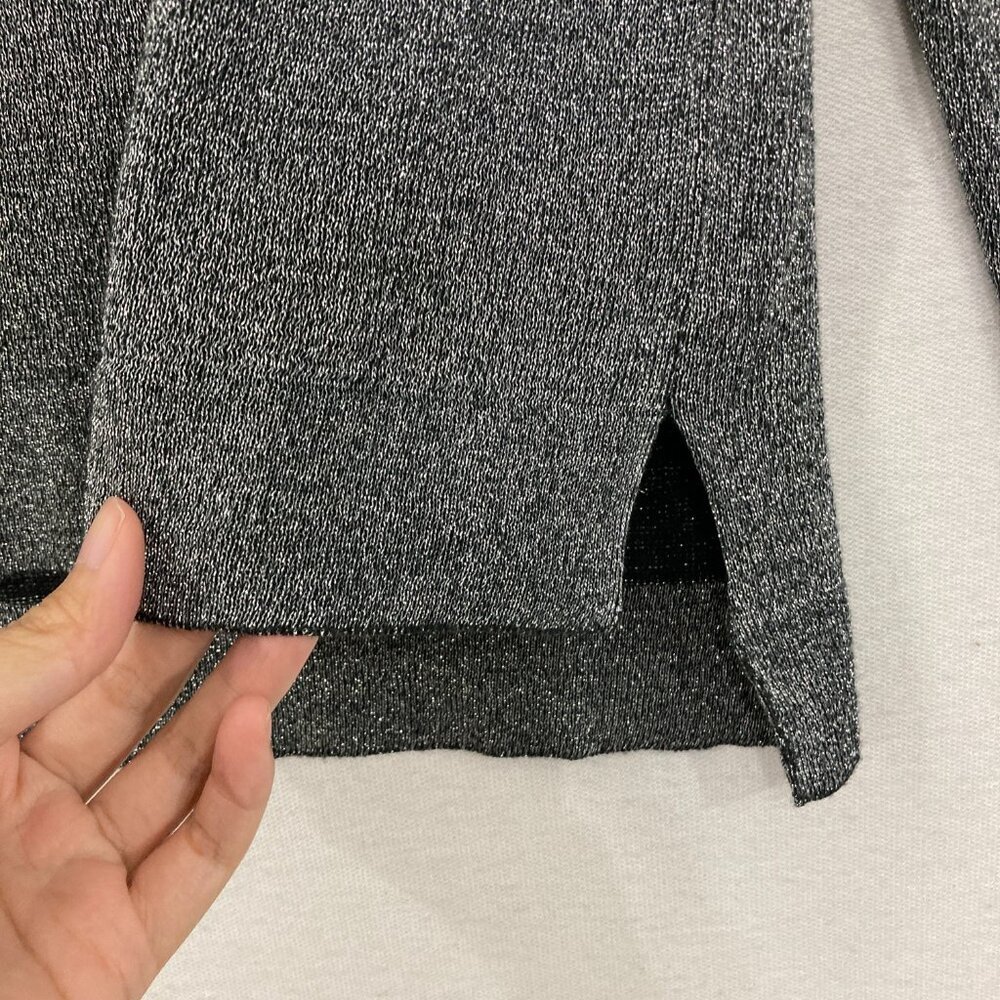 Peruvian Connection Medium Gray Silver Long Sleev… - image 4